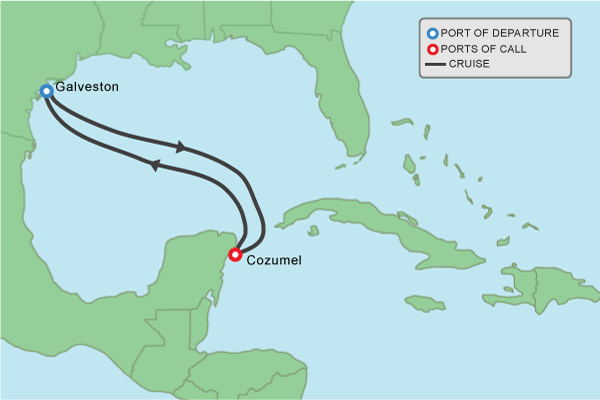 Cruise itinerary map