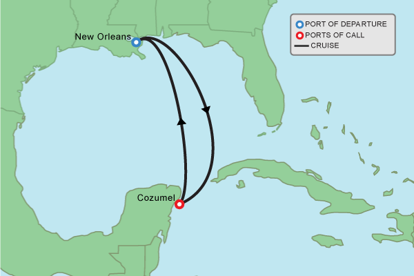Cruise itinerary map