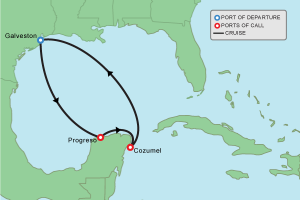 Cruise itinerary map