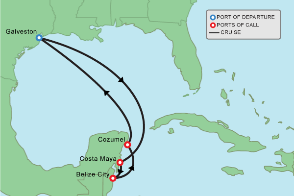 Cruise itinerary map