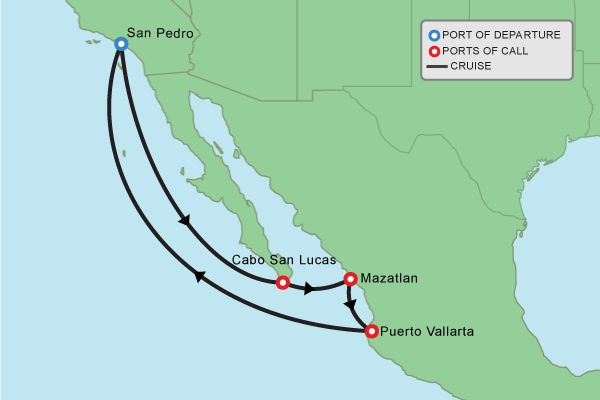 Cruise itinerary map